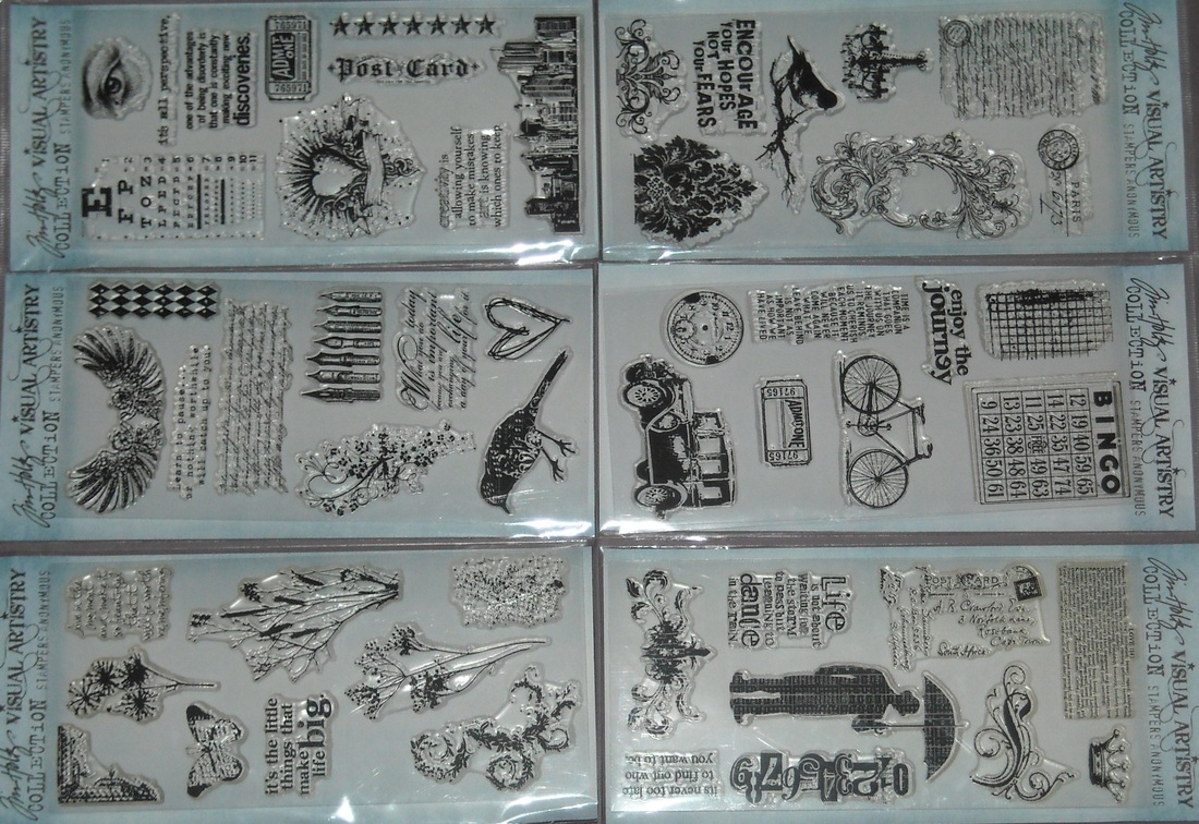 Tim Holtz Visual Artistry Stampers Anonymous Urban Grunge Clear Ink Stamps